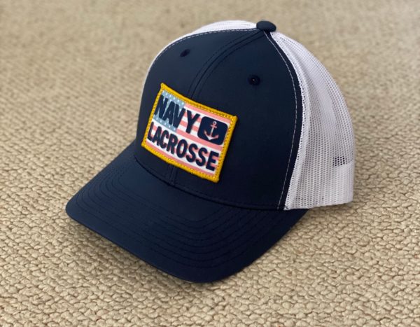 Navy Lax Flag Trucker