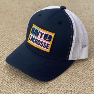 Navy Lax Flag Trucker